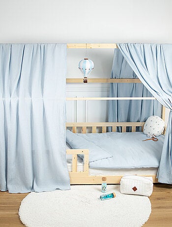 Ciel de lit cabane en gaze de coton solo 420 cm