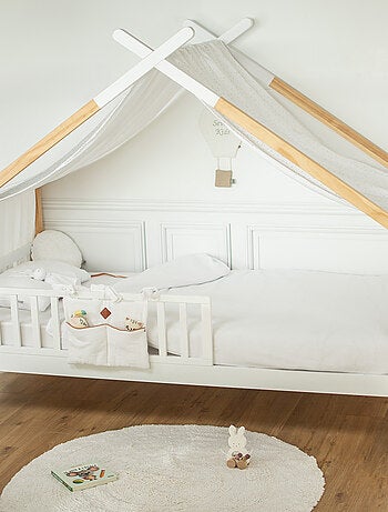 Ciel de lit cabane, toile en double gaze pois dorés SEVIRA KIDS