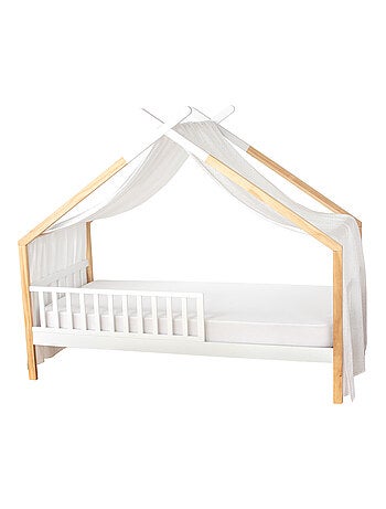 Ciel de lit cabane, toile en double gaze pois dorés SEVIRA KIDS