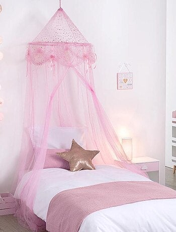Ciel de lit demoiselle rose