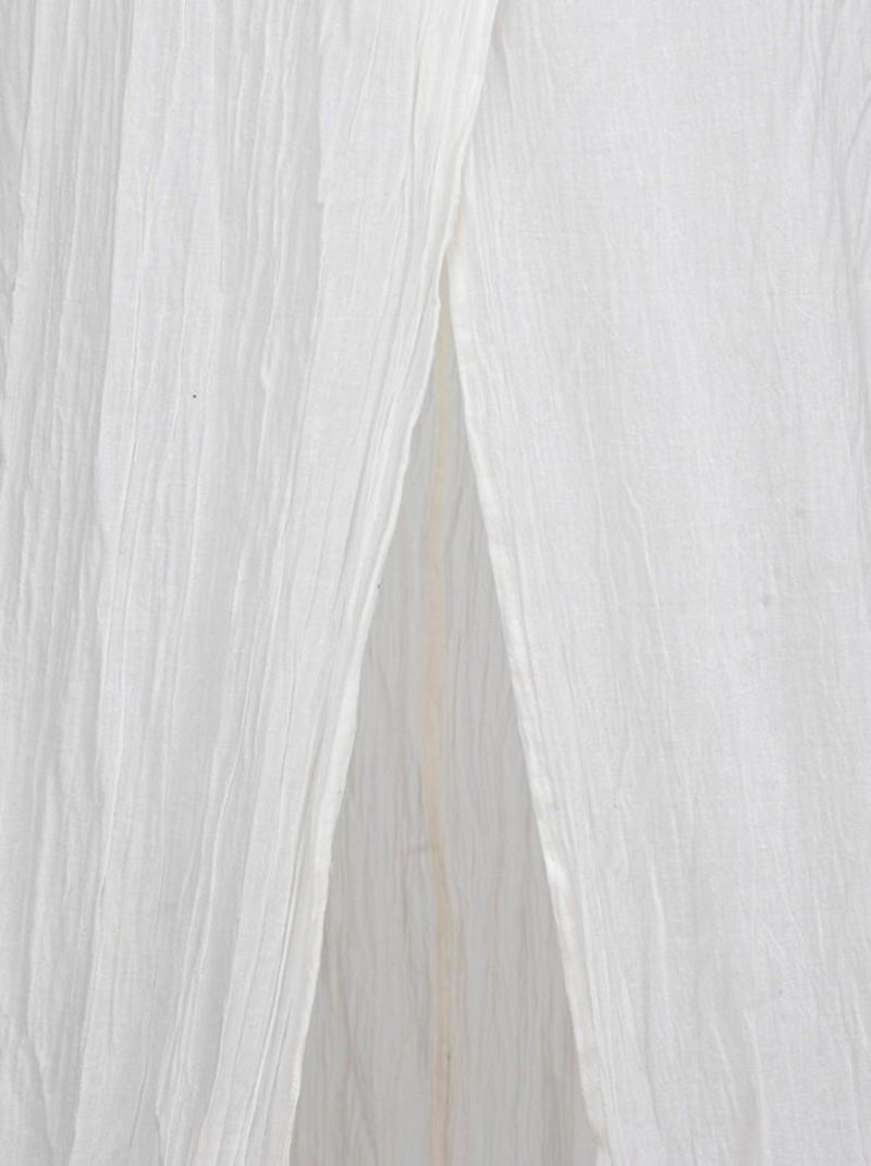 Ciel de lit double gaze de coton blanc Blanc - Kiabi