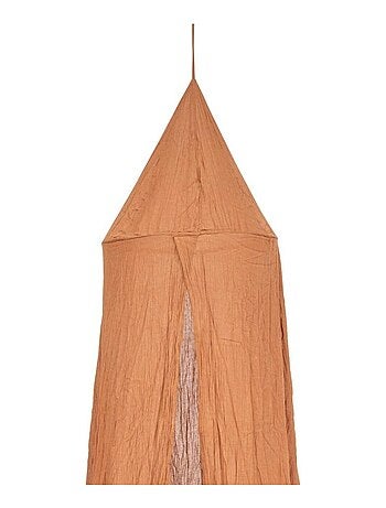 Ciel de lit double gaze de coton noisette