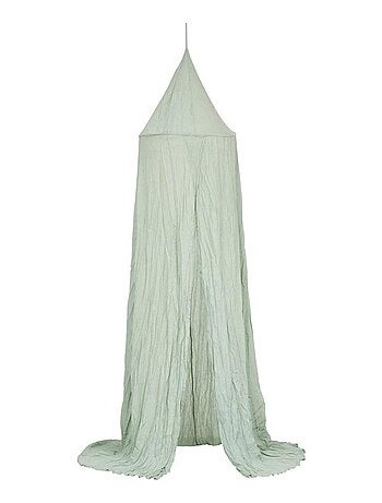 Ciel de lit double gaze de coton vert