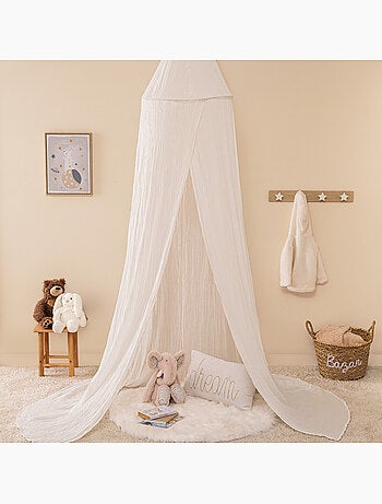 Ciel de lit gaze de coton lili