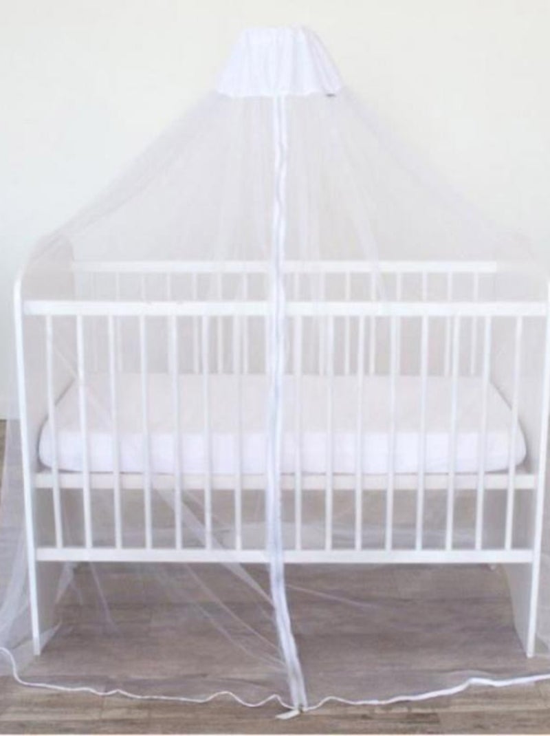 Ciel de lit Moustiquaire + fl?che sur socle Blanc - Kiabi