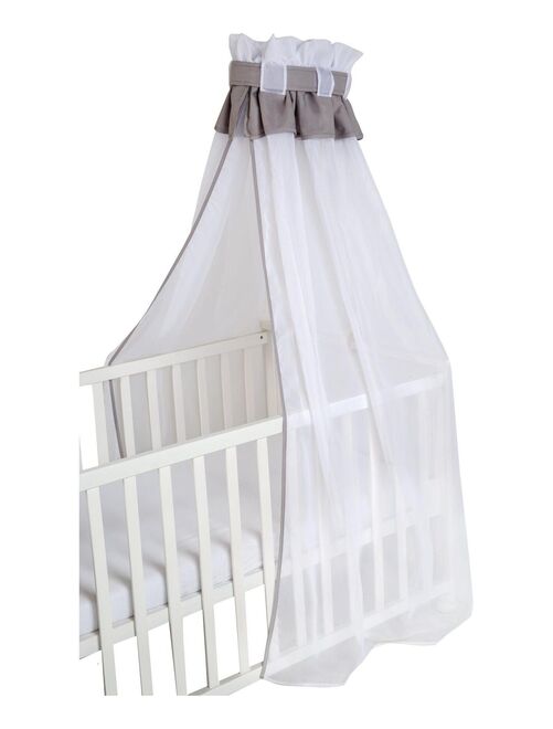 Ciel de lit transparent avec ruban gris pour bébé et enfant ' Roba' - Kiabi