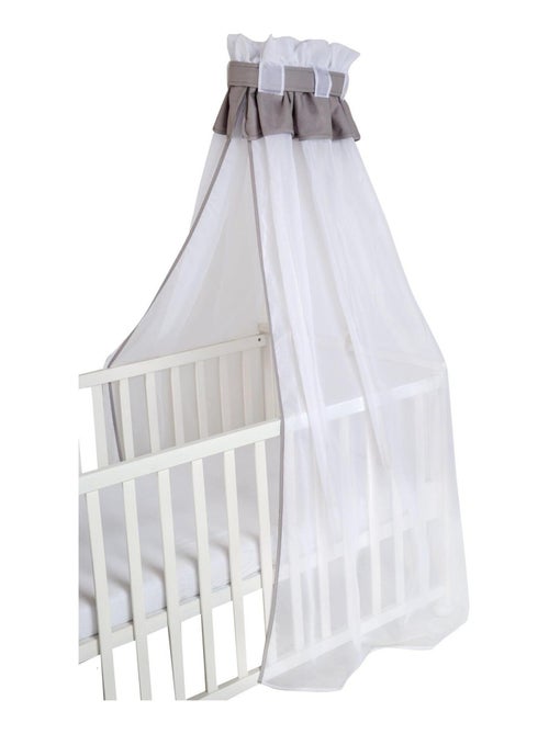 Ciel de lit transparent avec ruban gris pour bébé et enfant ' Roba' - Kiabi