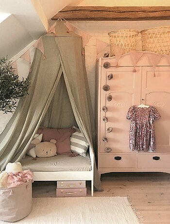 Ciel de lit vert olive