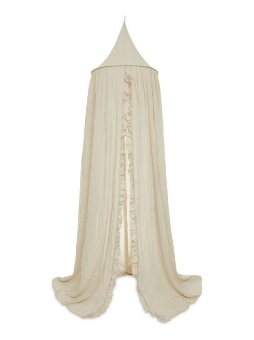 Ciel de lit vintage ruffle Nougat (245 cm) - Kiabi