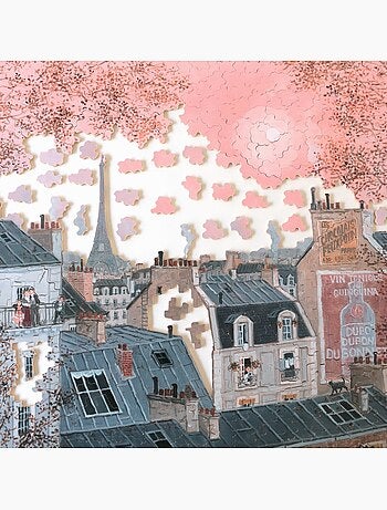 Ciel rose en hiver de delacroix