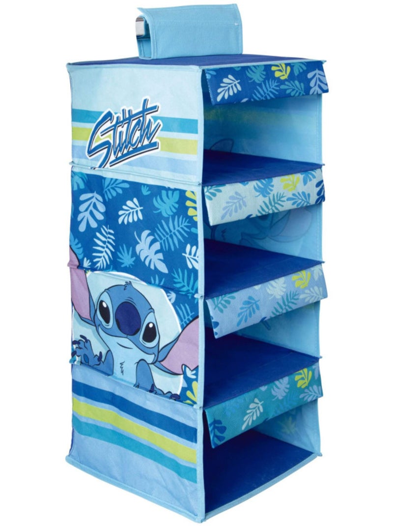 Cintre organisateur - DISNEY - LILO ET STITCH - 4 niveaux - Pliable - 29x28x71 cm Bleu - Kiabi