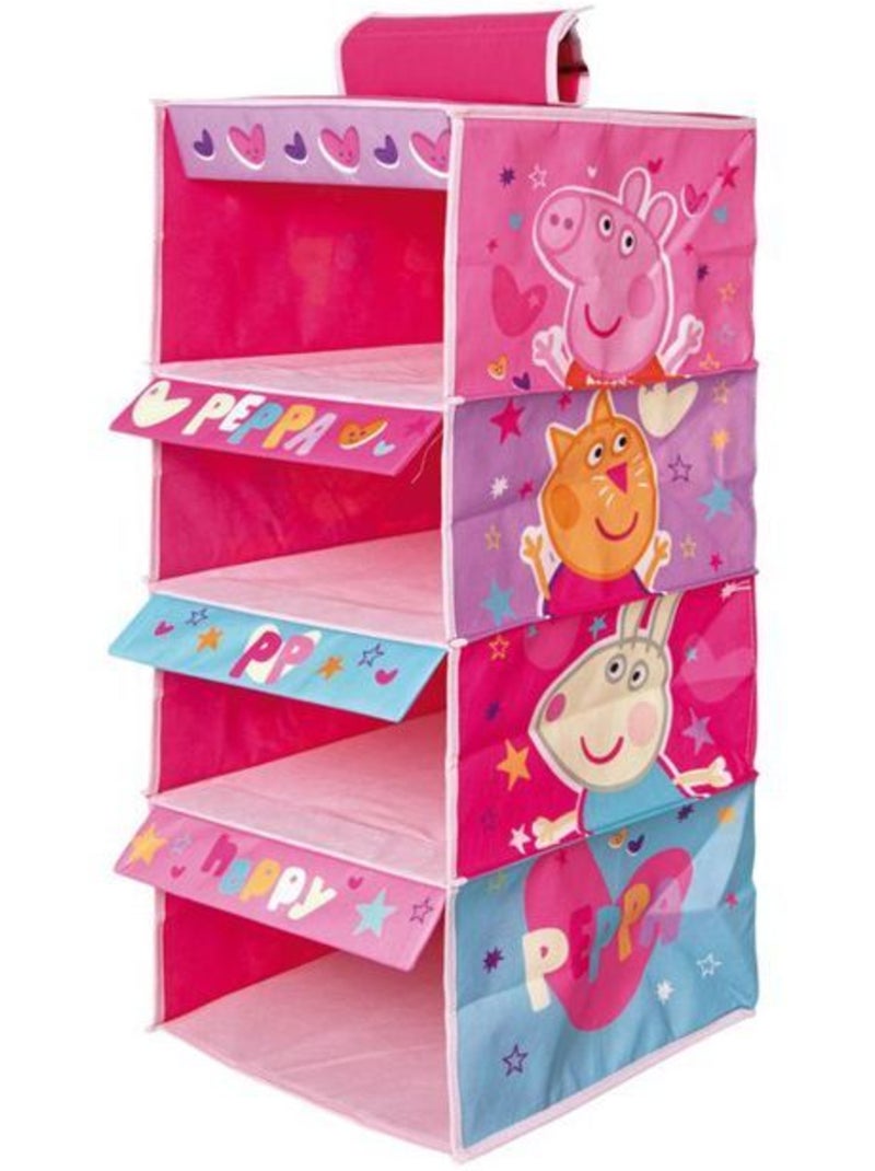 Cintre organisateur de dressing - PEPPA PIG - 4 niveaux - Rose - Pliable - 29x28x71 cm Rose - Kiabi
