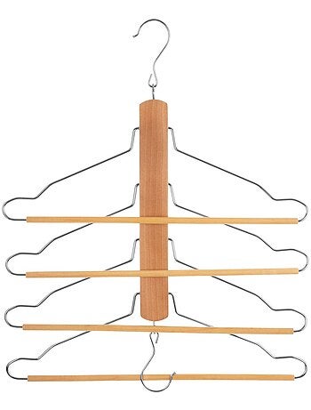 Cintre pour 4 pantalons en bois hang'up plus