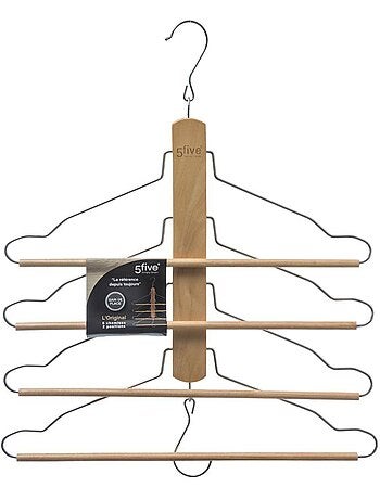 Cintre pour 4 pantalons en bois hang'up plus
