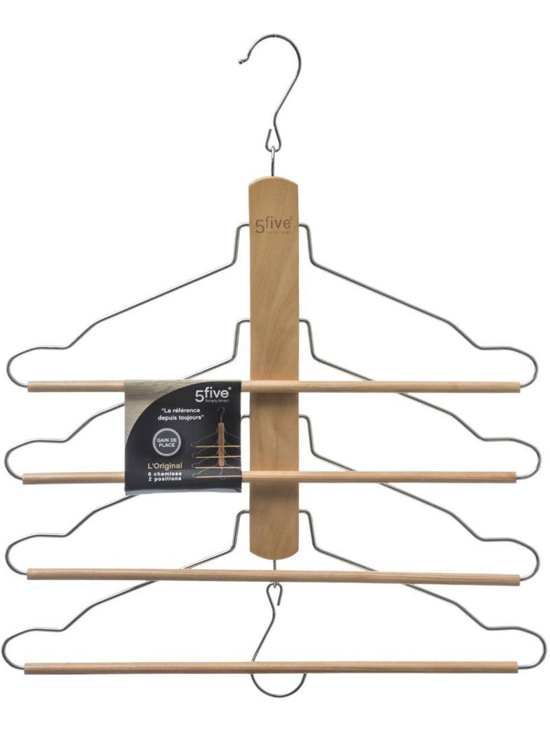 Cintre pour 4 pantalons en bois hang'up plus Beige - Kiabi