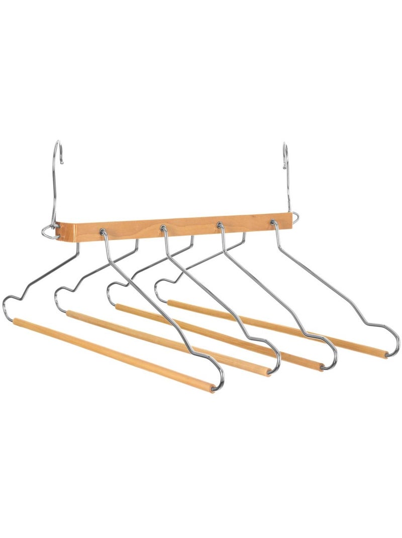 Cintre pour 4 pantalons en bois hang'up plus Beige - Kiabi