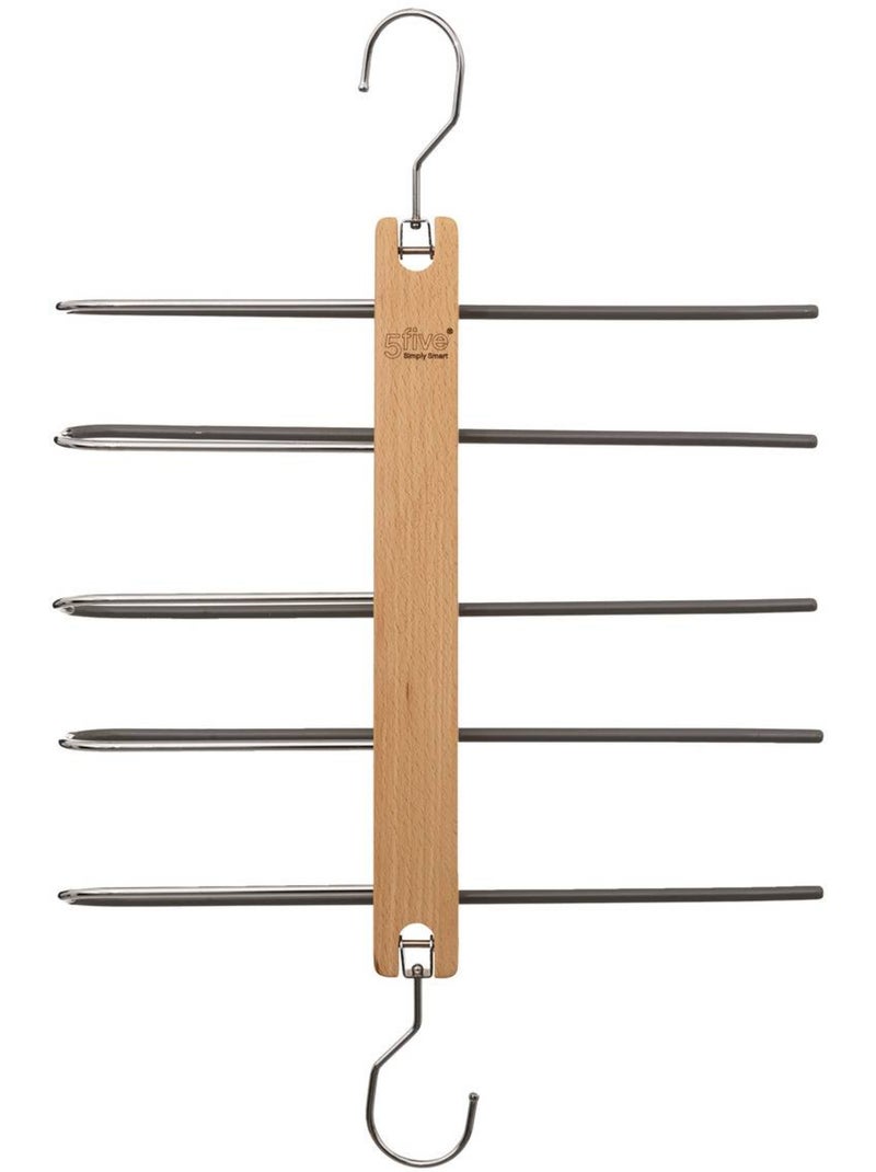 Cintre pour 5 pantalons en bois hang' pant Gris - Kiabi