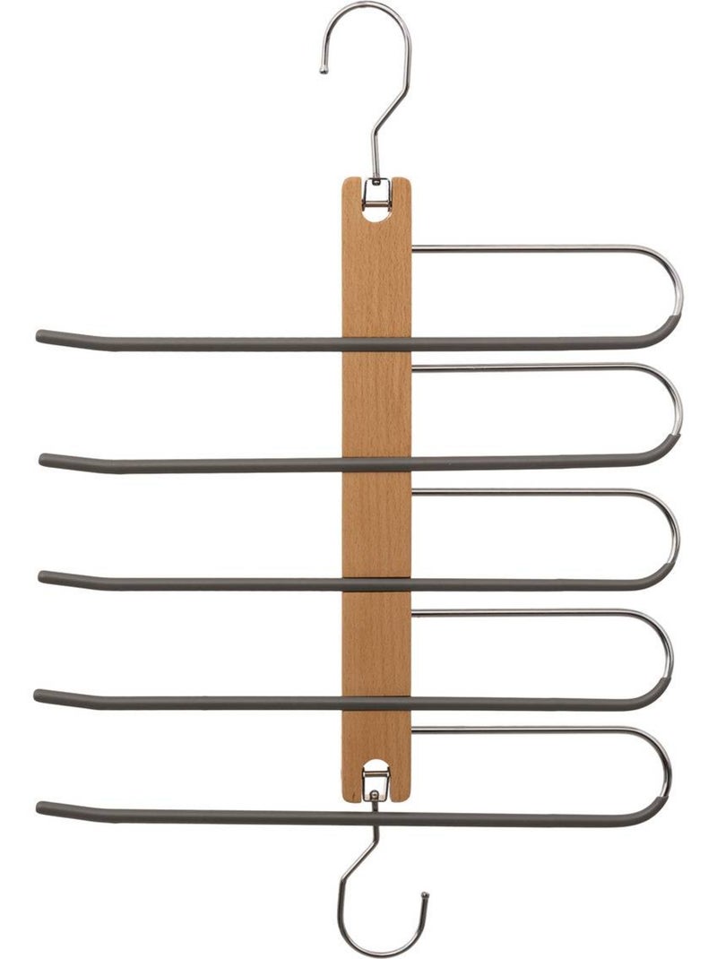 Cintre pour 5 pantalons en bois hang' pant Gris - Kiabi