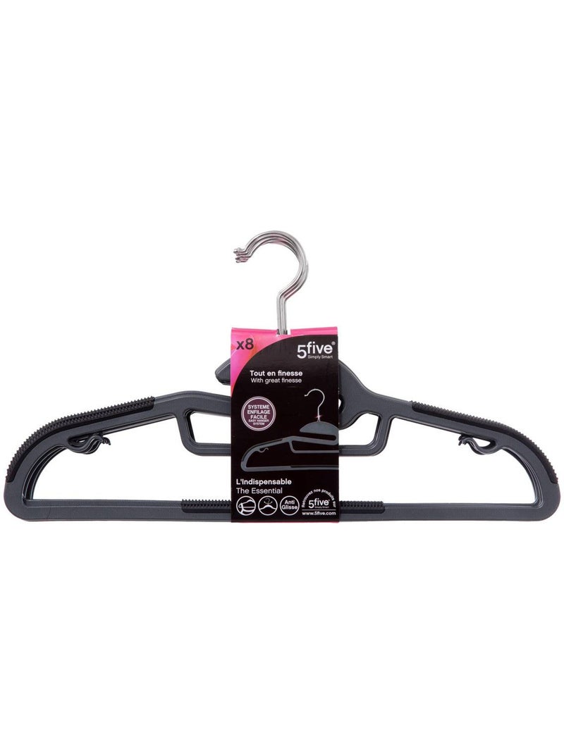 Cintres bi-matière x8 hang'up Gris - Kiabi