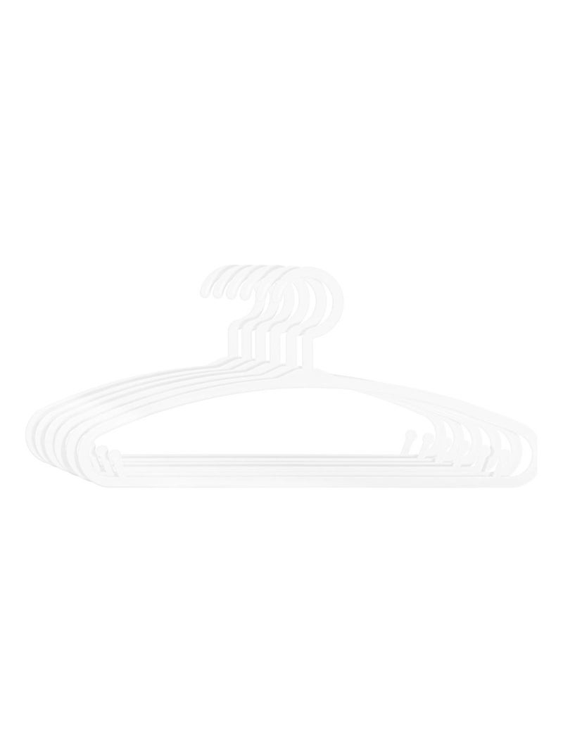 Cintres en plastique x 6 pour enfant Blanc - Kiabi