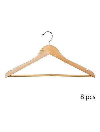 Cintres galbés en bois naturel X8