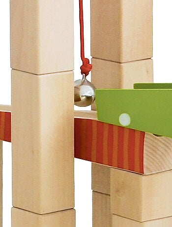 Circuit à billes 80 blocs de construction en bois + 20 billes ROBA