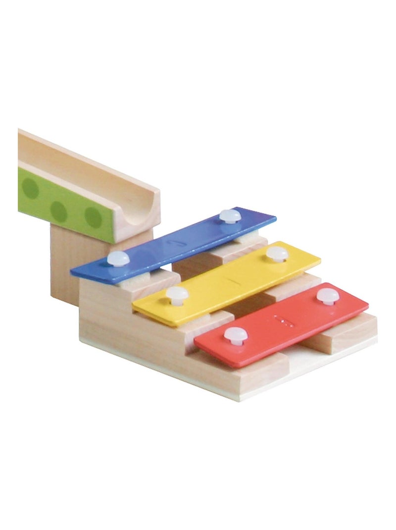 Circuit à billes 80 blocs de construction en bois + 20 billes ROBA Bleu Multicolore - Kiabi