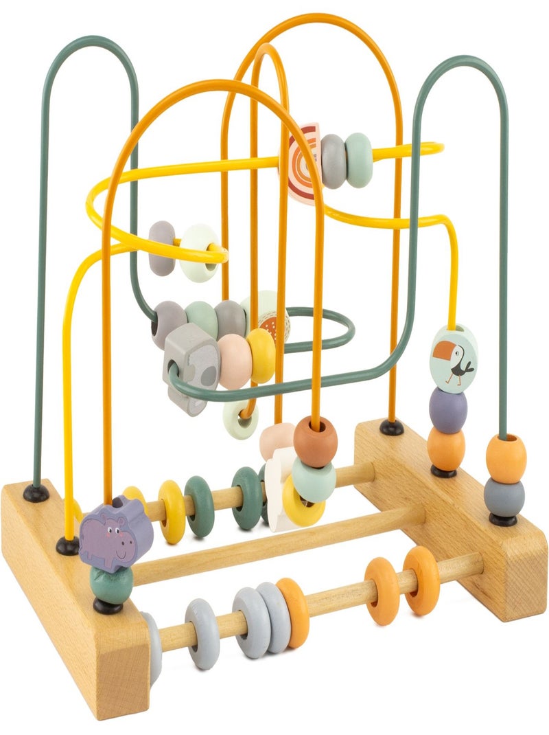 Circuit de perles en bois Jaune - Kiabi