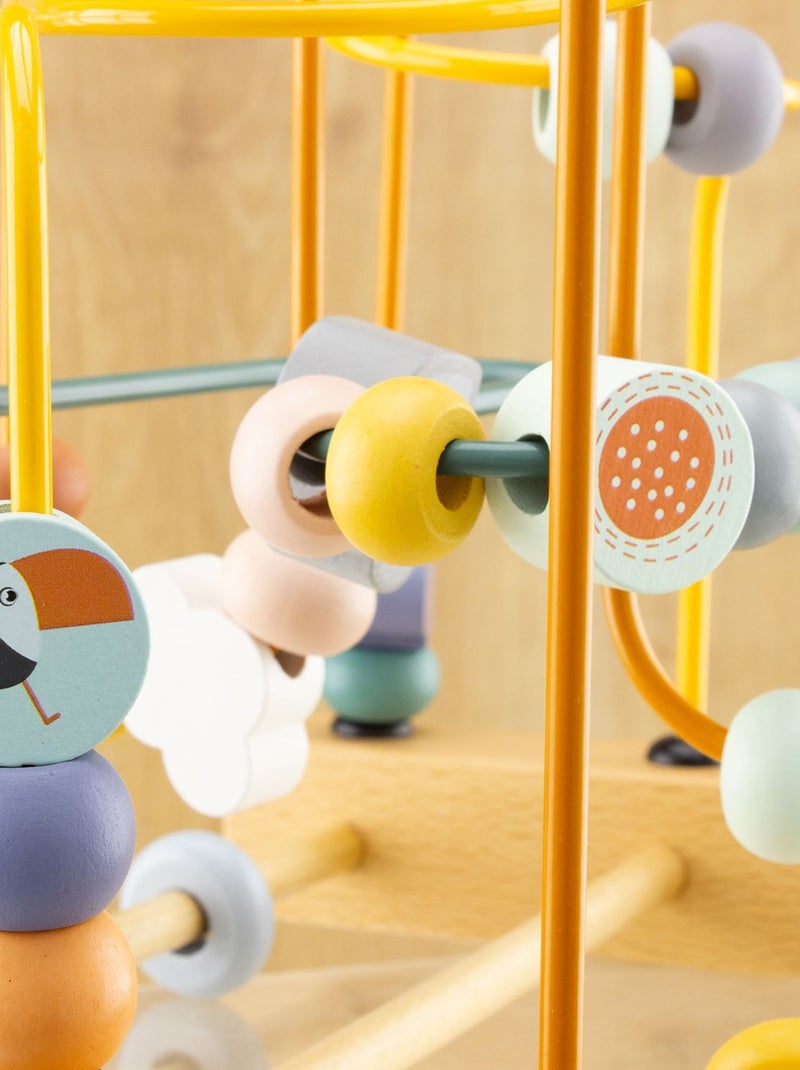 Circuit de perles en bois Jaune - Kiabi