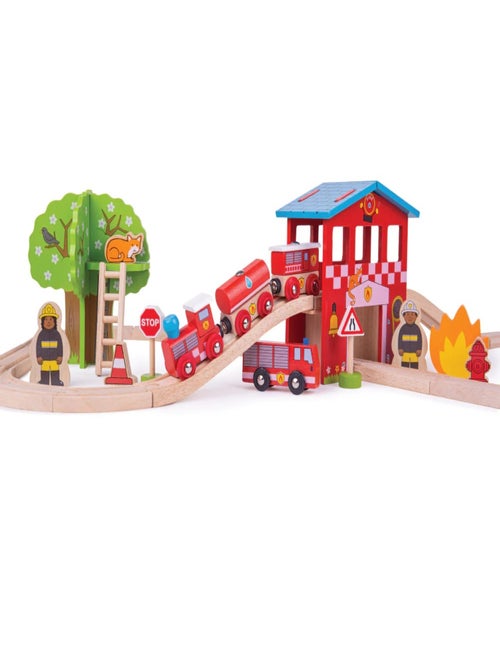 Circuit de train Caserne de pompiers - Kiabi