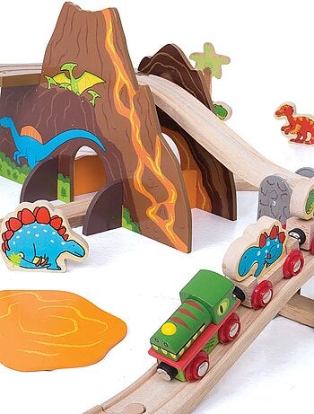 Circuit de train dinosaure