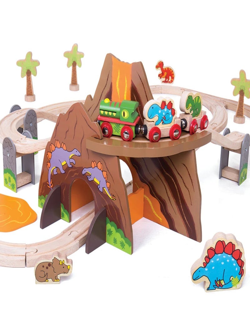 Circuit de train Dinosaure Beige - Kiabi