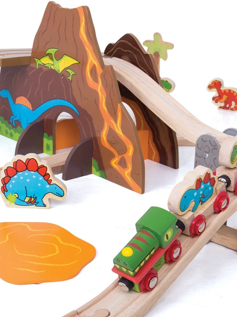Circuit de train Dinosaure Beige - Kiabi