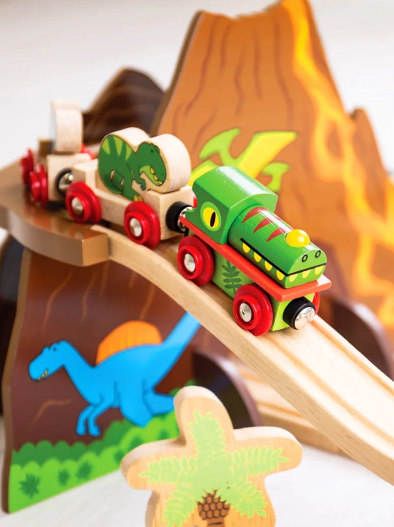 Circuit de train Dinosaure Beige - Kiabi