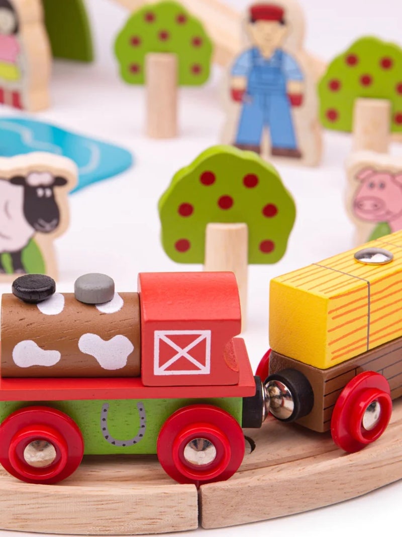 Circuit de train Ferme Beige - Kiabi