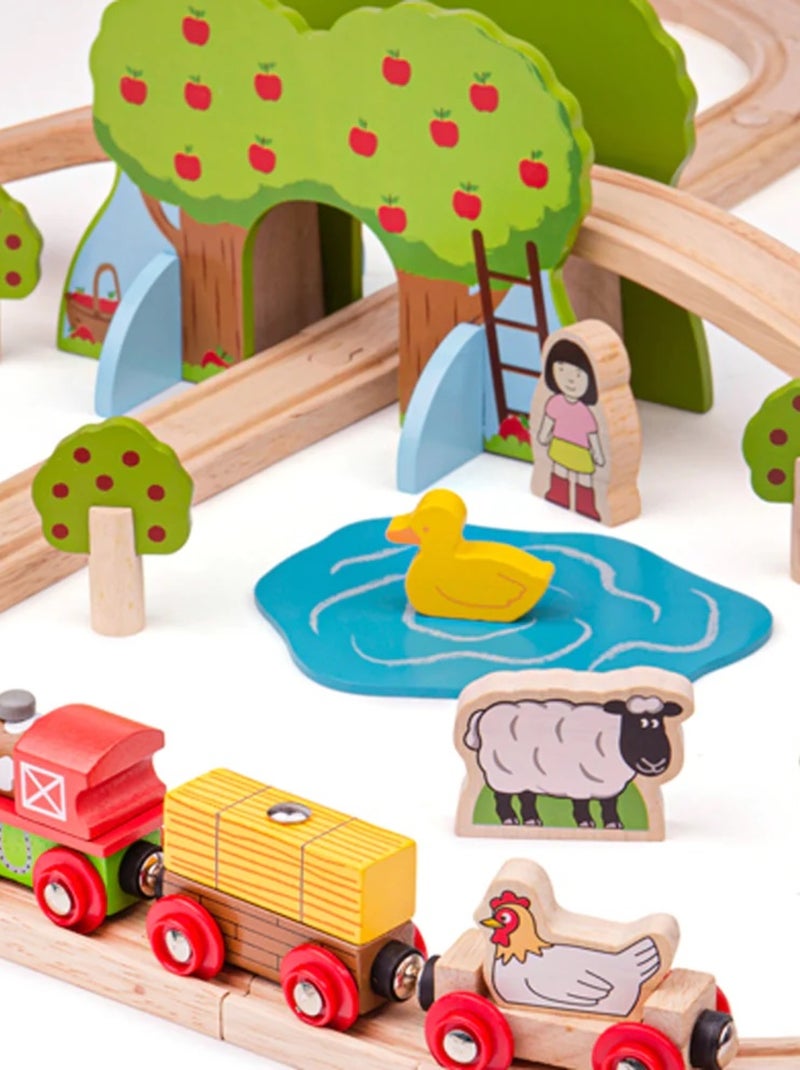 Circuit de train Ferme Beige - Kiabi