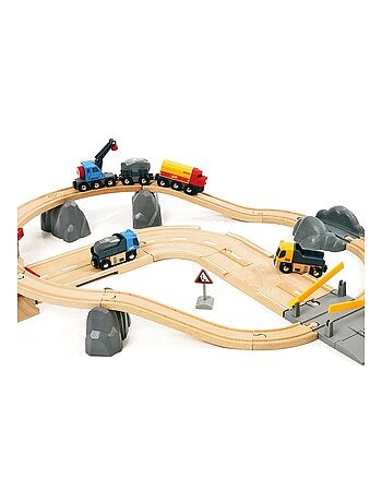 Circuit rail route transport de roches