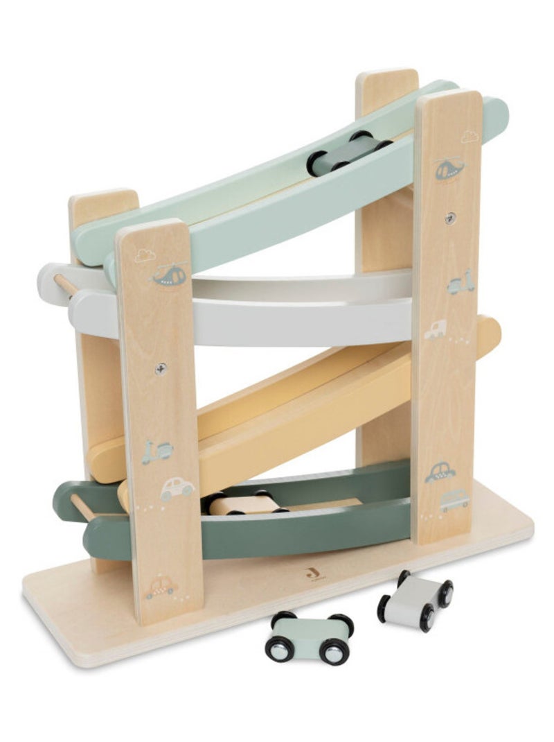 Circuit Voiture en Bois On The Go Jollein Beige - Kiabi