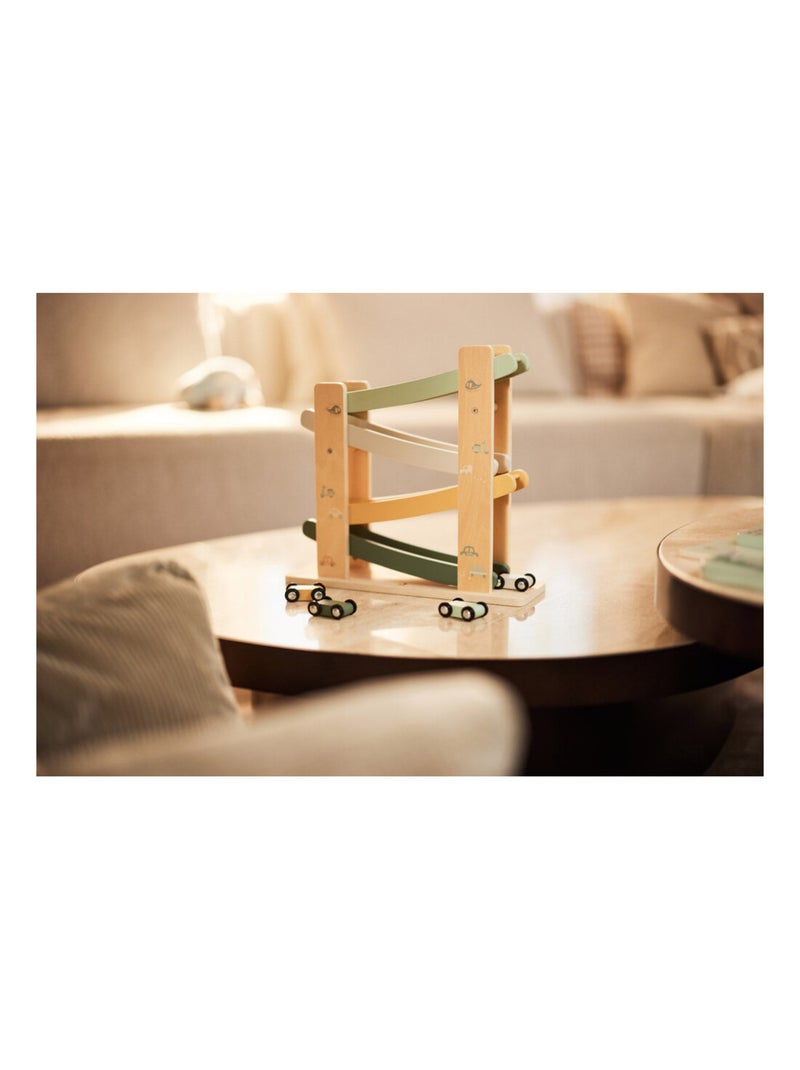Circuit Voiture en Bois On The Go Jollein Beige - Kiabi