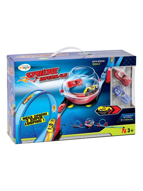Circuit voiture enfant avec looping et sphère 360° avec piste de 3m - Kiabi Circuit voiture enfant avec looping et sphère 360° avec piste de 3m - Kiabi