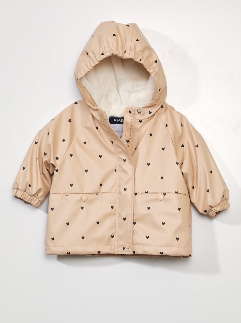 Ciré de pluie à capuche AOP COEURS - Kiabi