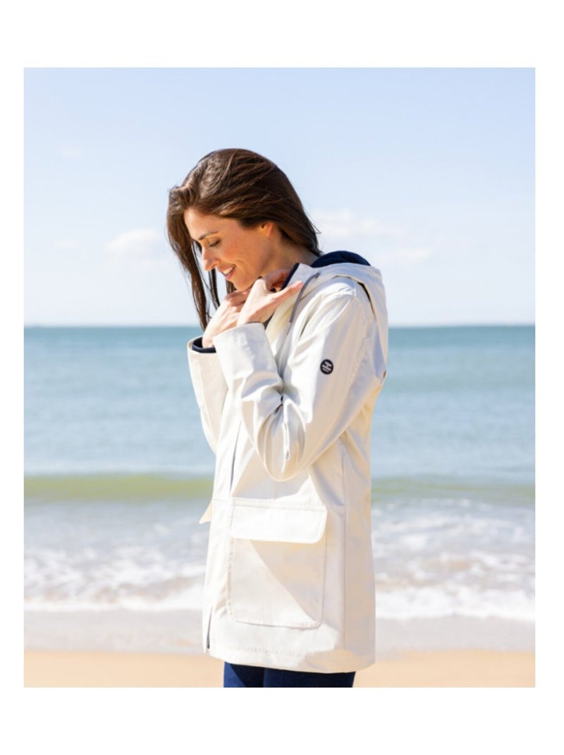 Ciré doublé polaire Terre de Marins Blanc nacré Femme