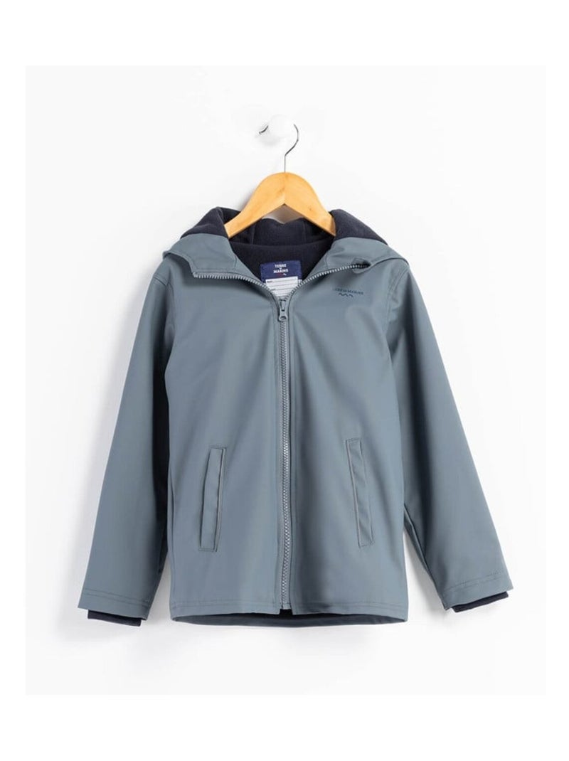 Ciré doublé polaire - Terre de Marins Gris foncé - Kiabi