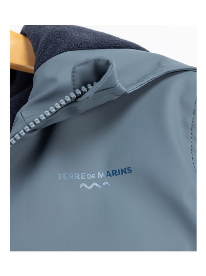 Ciré doublé polaire - Terre de Marins Gris foncé - Kiabi
