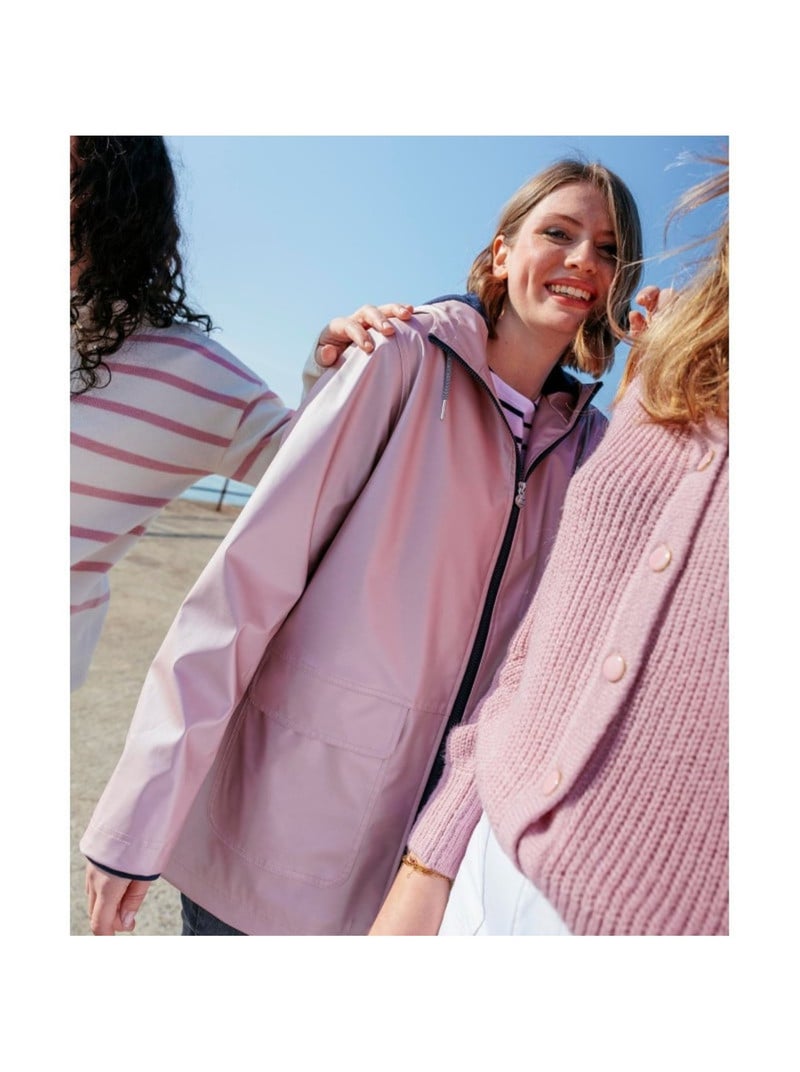 Ciré doublé polaire Terre de Marins Rose clair Femme