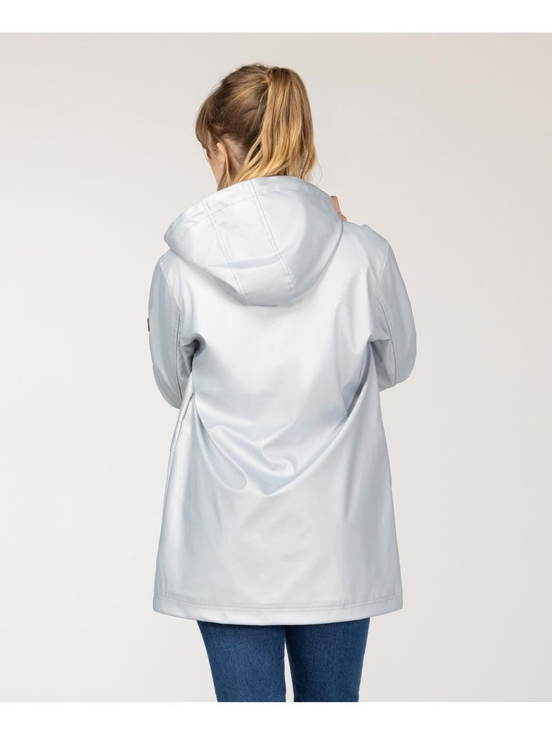 Ciré femme imperméable avec capuche - terre de marins Argenté - Kiabi