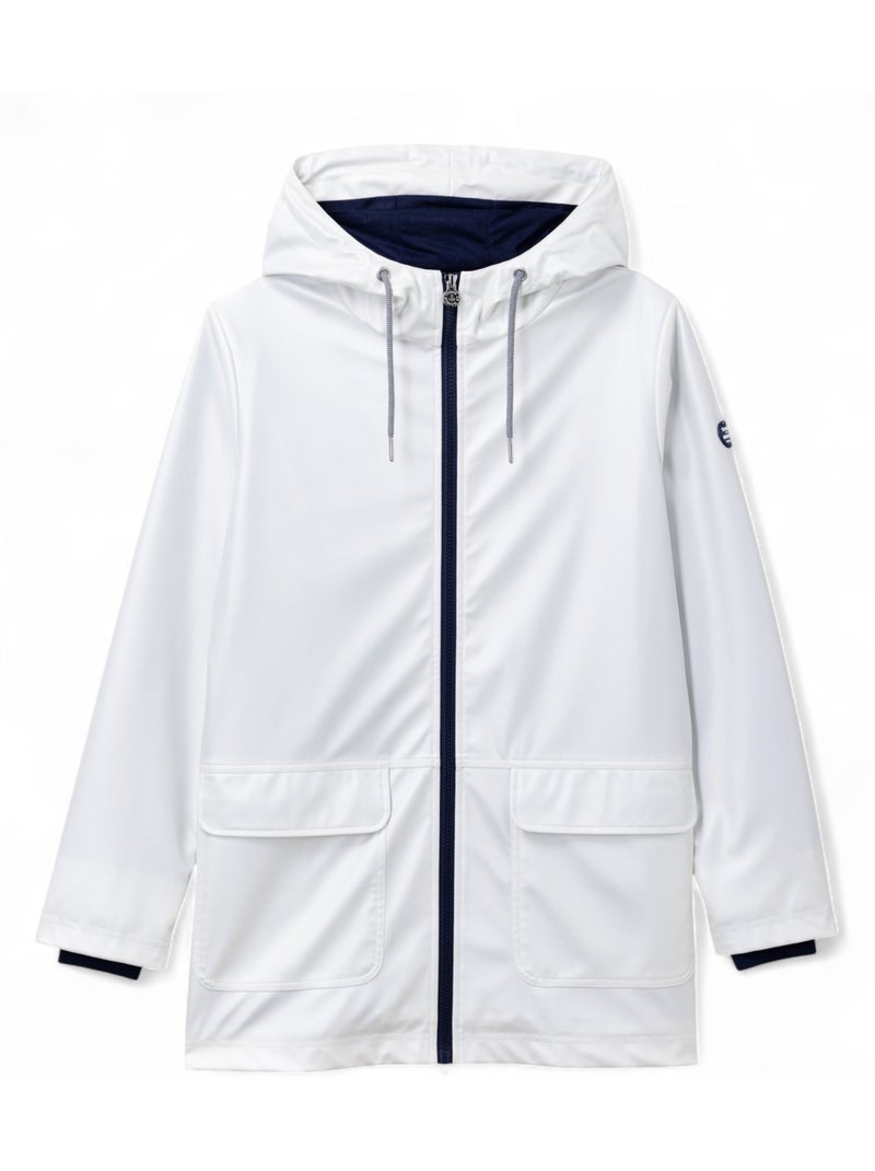 Ciré femme imperméable avec capuche - terre de marins Blanc nacré - Kiabi