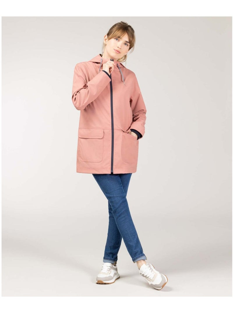 Ciré femme imperméable avec capuche - terre de marins Vieux rose - Kiabi
