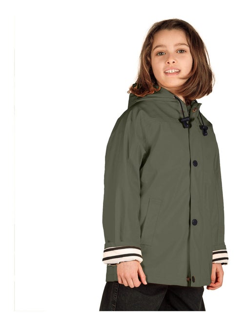 Ciré fille 'Breizh Océan' coupe droite, intérieur rayé - Kiabi