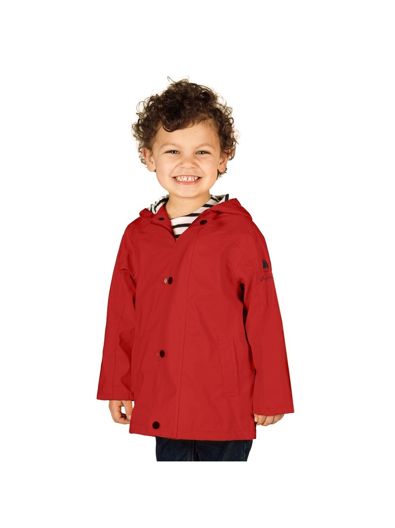 Ciré fille 'Breizh Océan' coupe droite, intérieur rayé Rouge - Kiabi